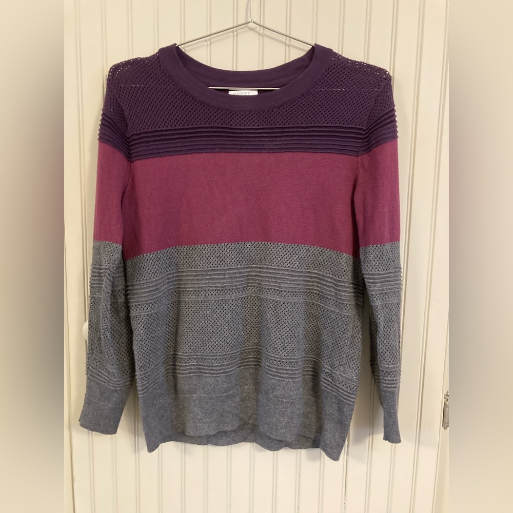 Market & Spruce Quintana Colorblock crewneck sweater XS